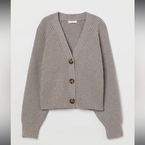 H&M Taupe Wool Cardigan